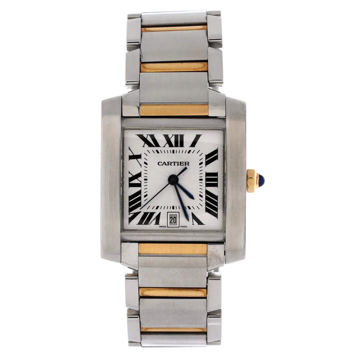Tank Francaise Automatic Watch Stainless Steel and Yellow Gold 28 - Deep Luxury