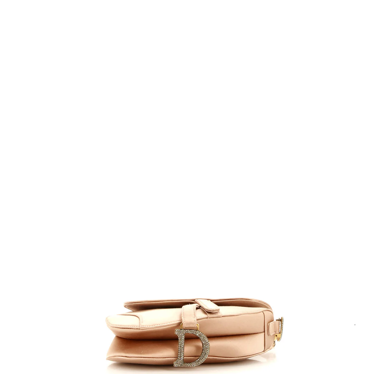 Saddle Handbag Satin with Crystals Mini - Deep Luxury