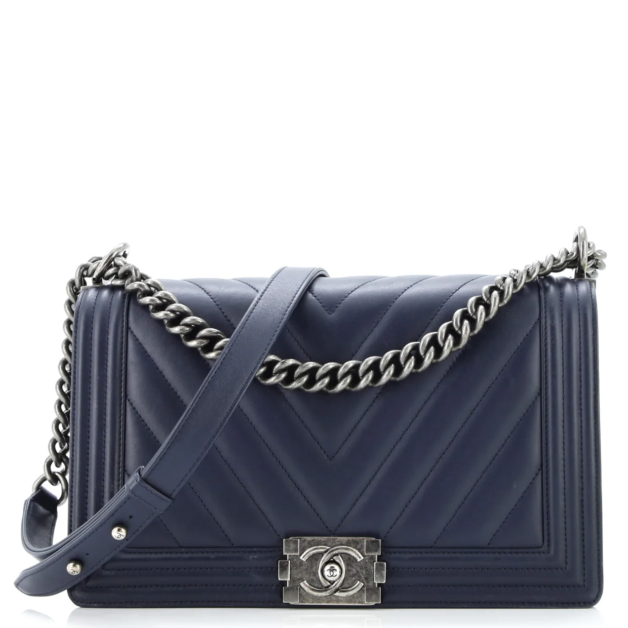 Boy Flap Bag Chevron Lambskin New Medium - Deep Luxury