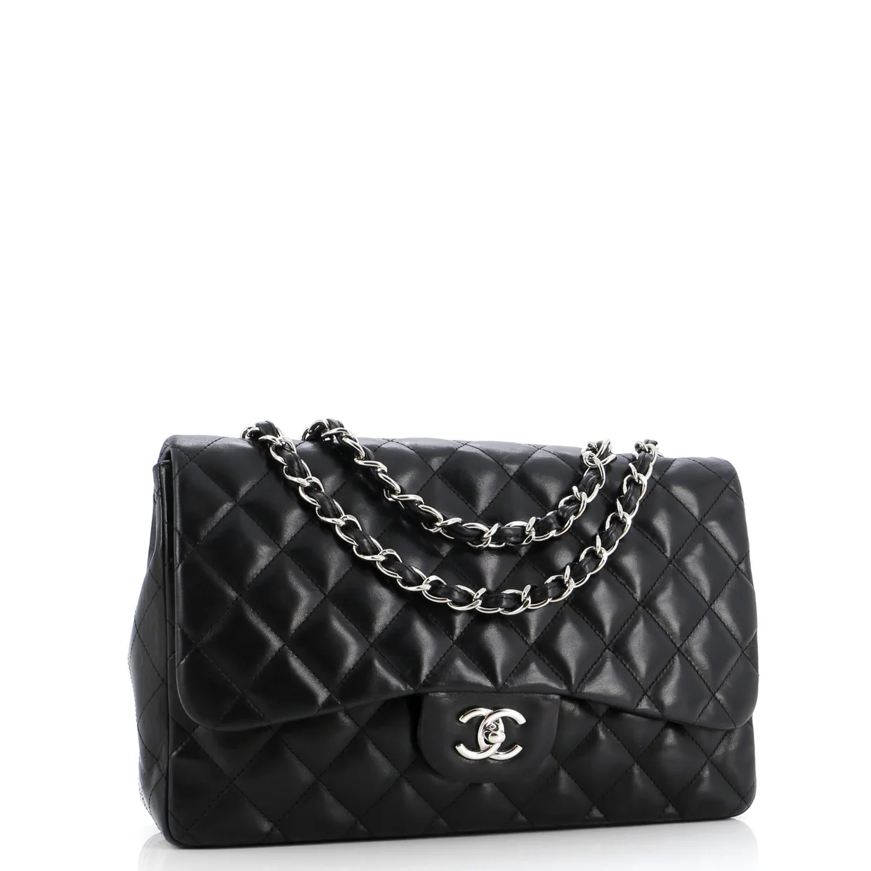 Classic Single Flap Bag Quilted Lambskin Jumbo - Deep Luxury