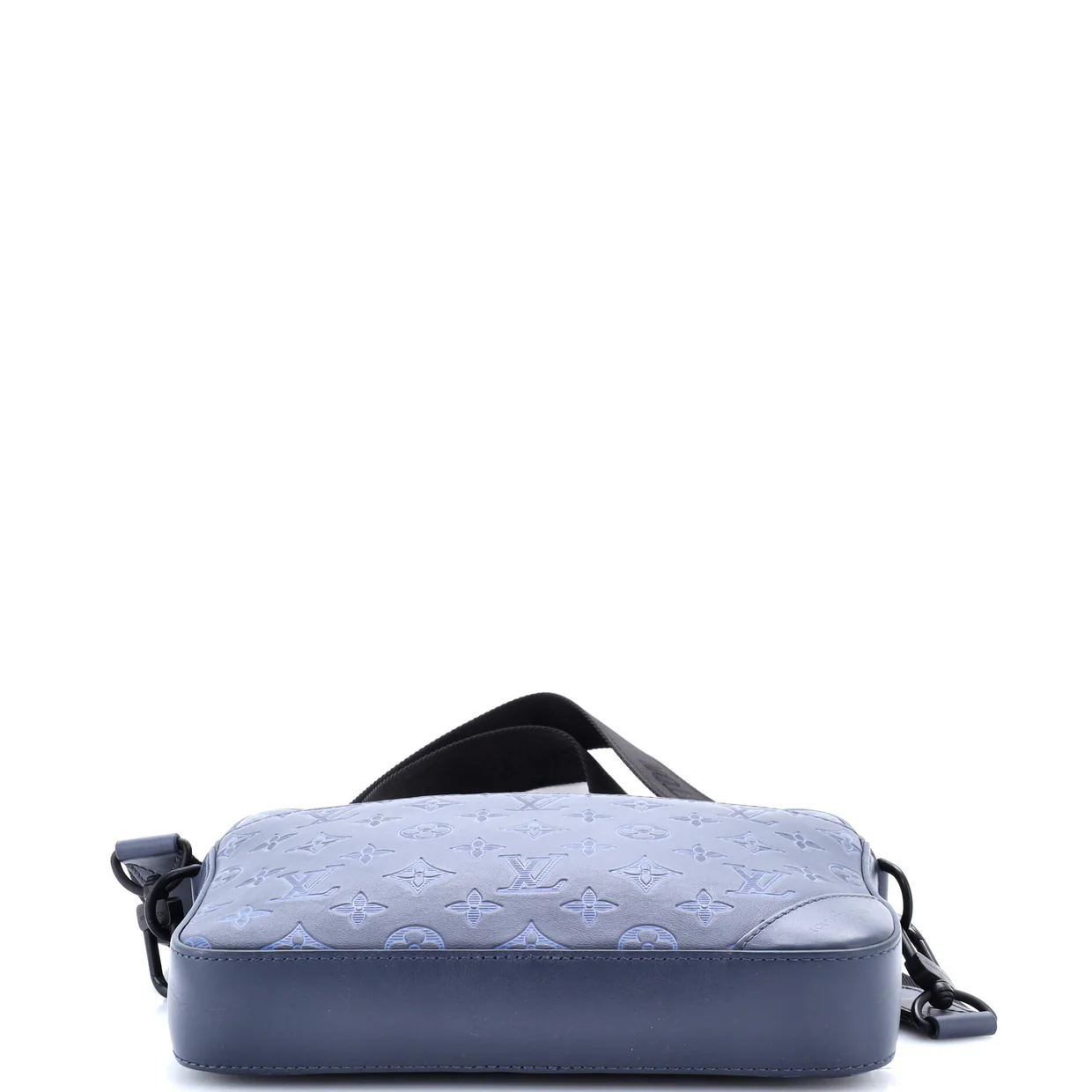 Duo Messenger Bag Monogram Shadow Leather - Deep Luxury