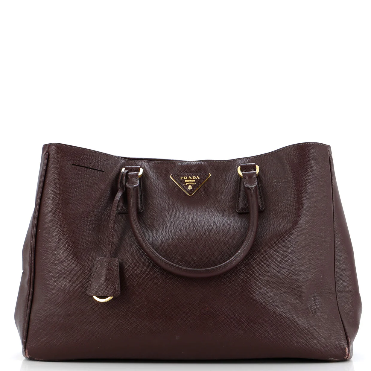 Lux Open Tote Saffiano Leather North South - Deep Luxury