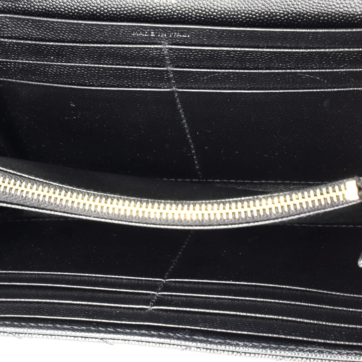 Classic Monogram Flap Wallet Matelasse Chevron Leather Large - Deep Luxury