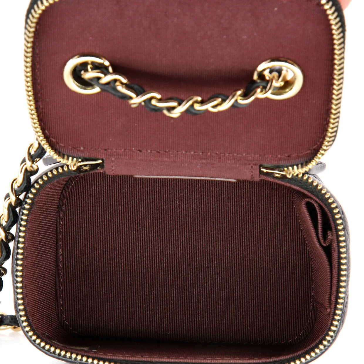 Classic Vanity Case with Chain Quilted Caviar Mini - Deep Luxury