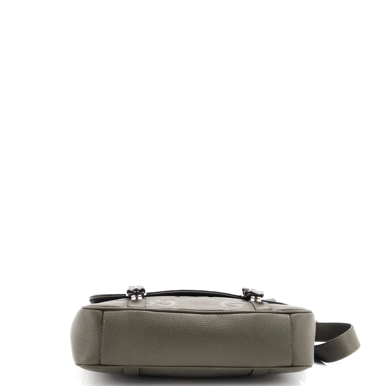 Double Belt Flap Messenger Bag Jumbo GG Embossed Leather Medium - Deep Luxury