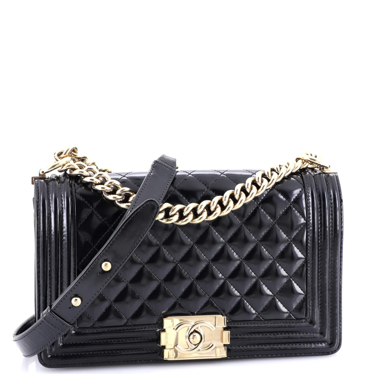 Boy Flap Bag Quilted Iridescent Glazed Calfskin Old Medium - Deep Luxury