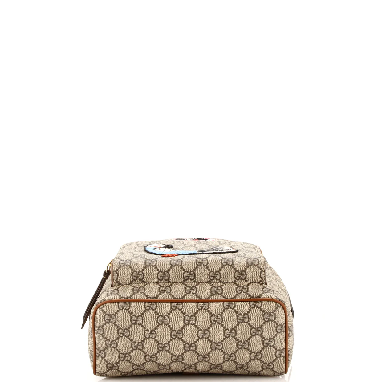 Zip Pocket Backpack Embroidered GG Coated Canvas Small - Deep Luxury