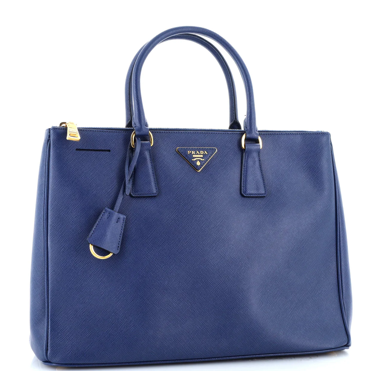 Double Zip Lux Tote Saffiano Leather Large - Deep Luxury