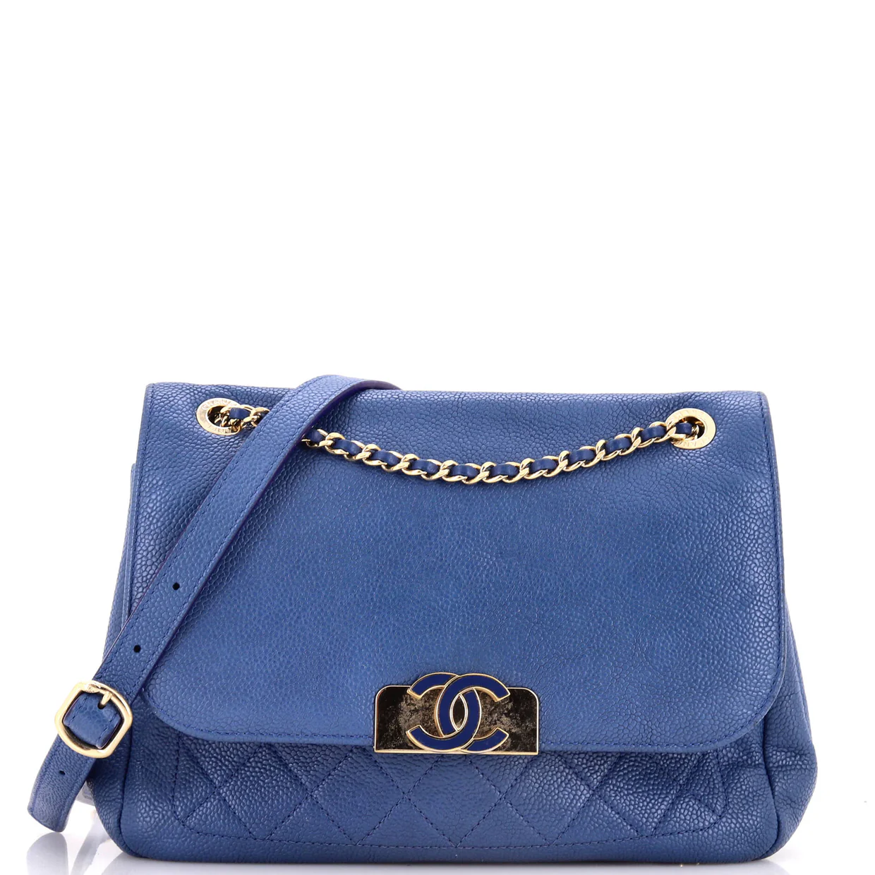 Data Center Back Pocket Flap Bag Caviar Medium - Deep Luxury