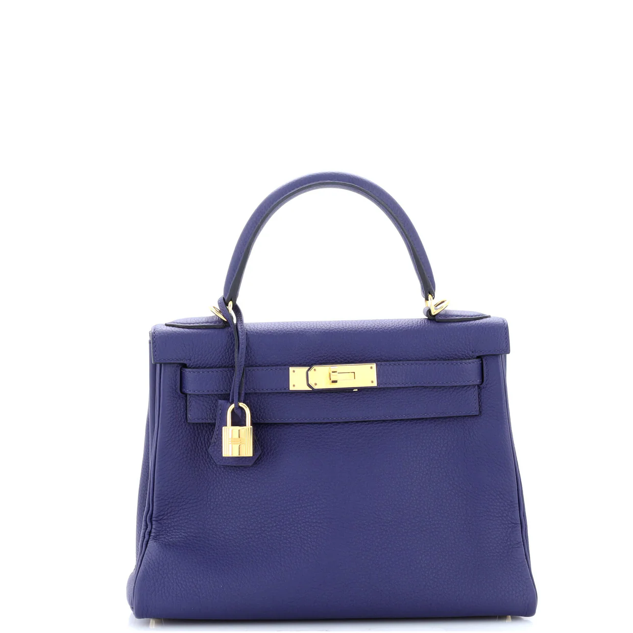 Kelly Handbag Bleu Encre Togo with Gold Hardware 28 - Deep Luxury