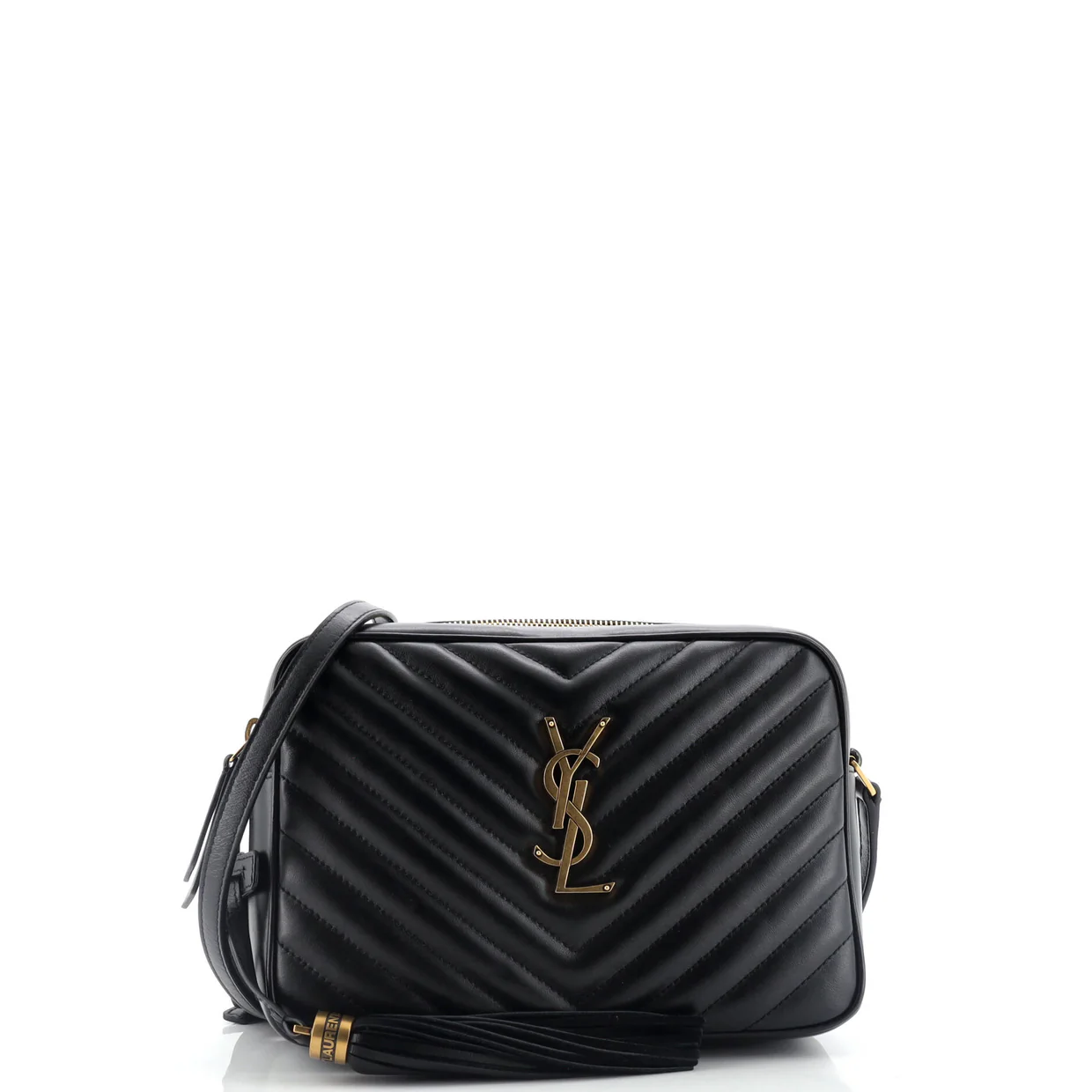 Lou Camera Bag Matelasse Chevron Leather Small - Deep Luxury