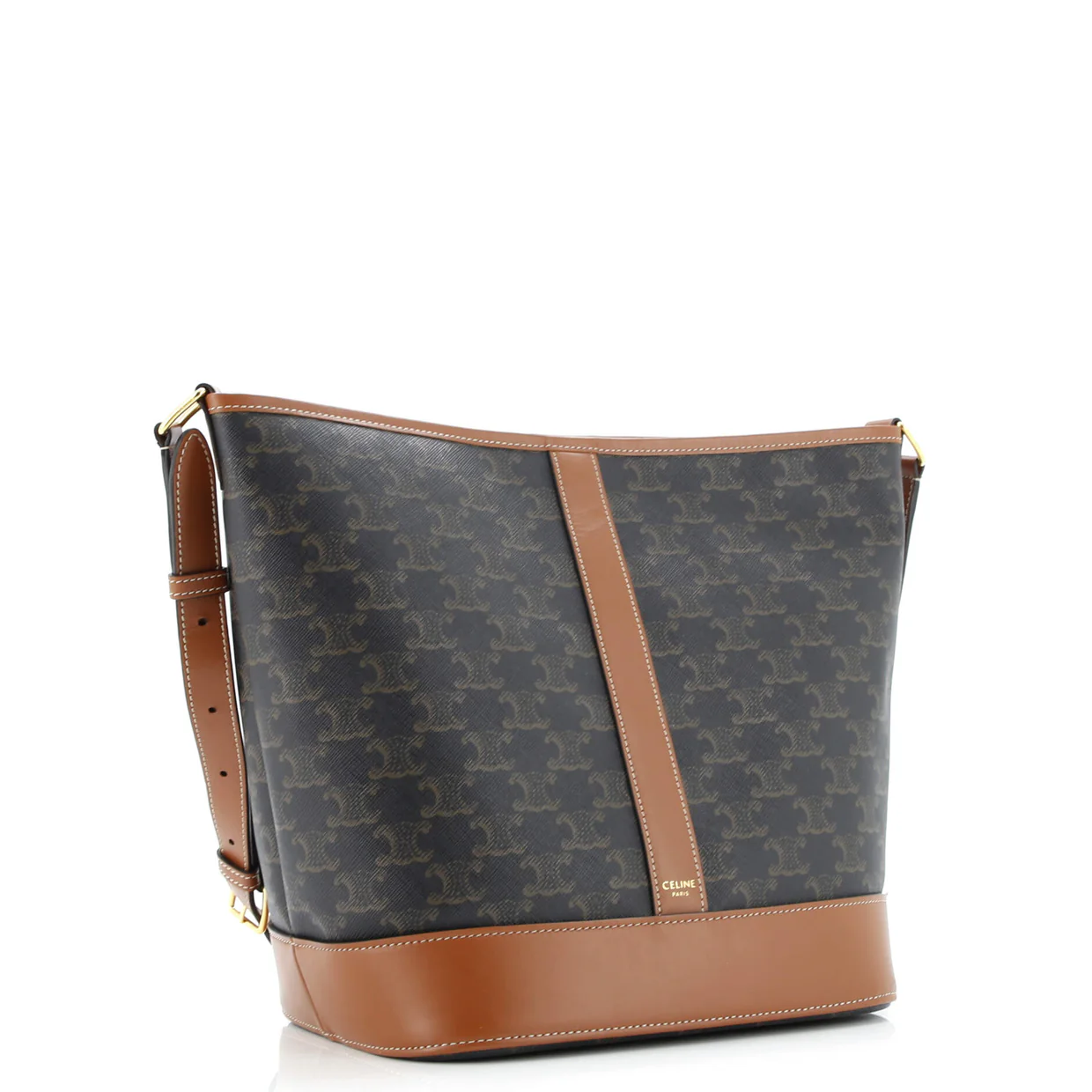 Bucket Bag Triomphe Coated Canvas Medium - Deep Luxury