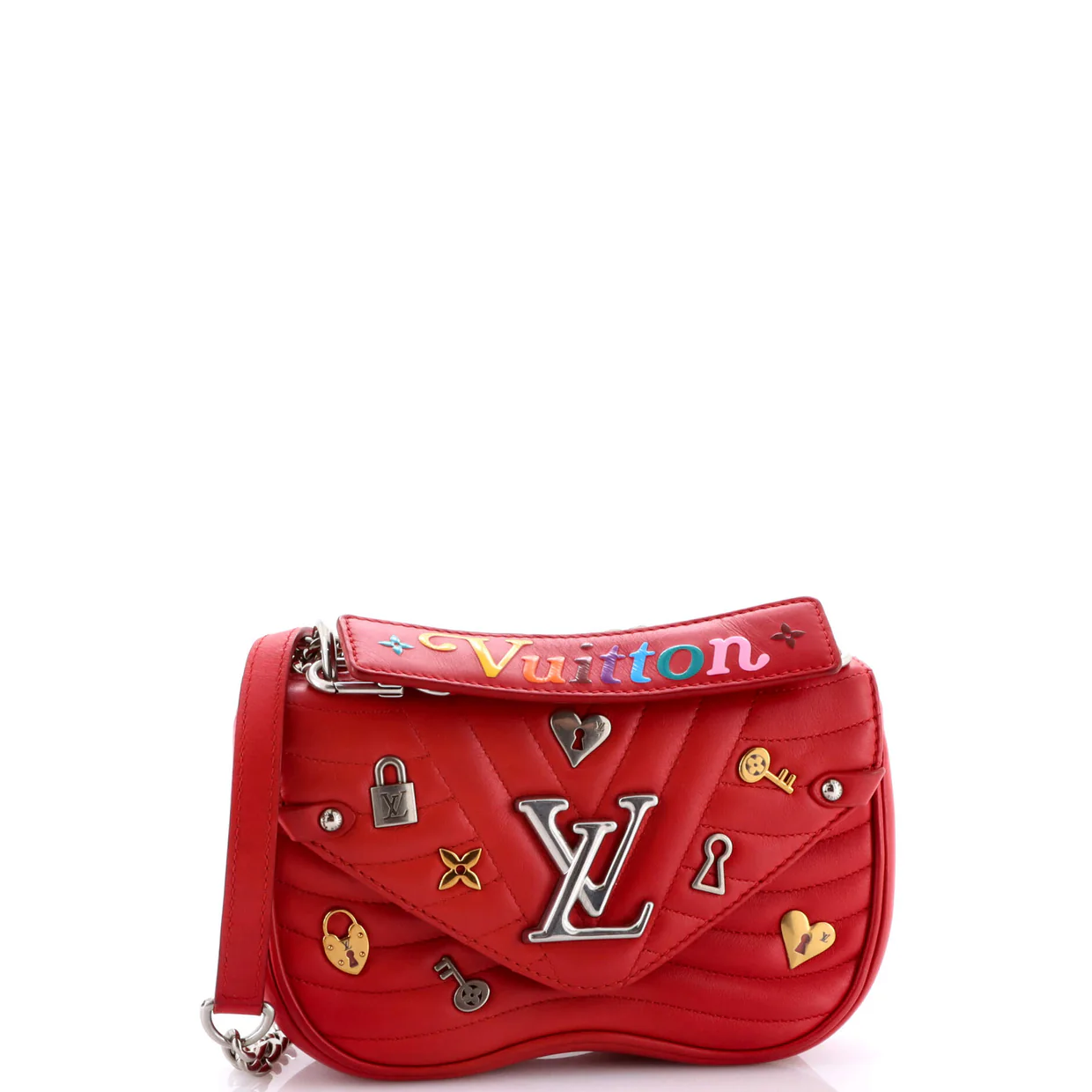 New Wave Chain Bag Limited Edition Love Lock Quilted Leather PM - Deep Luxury