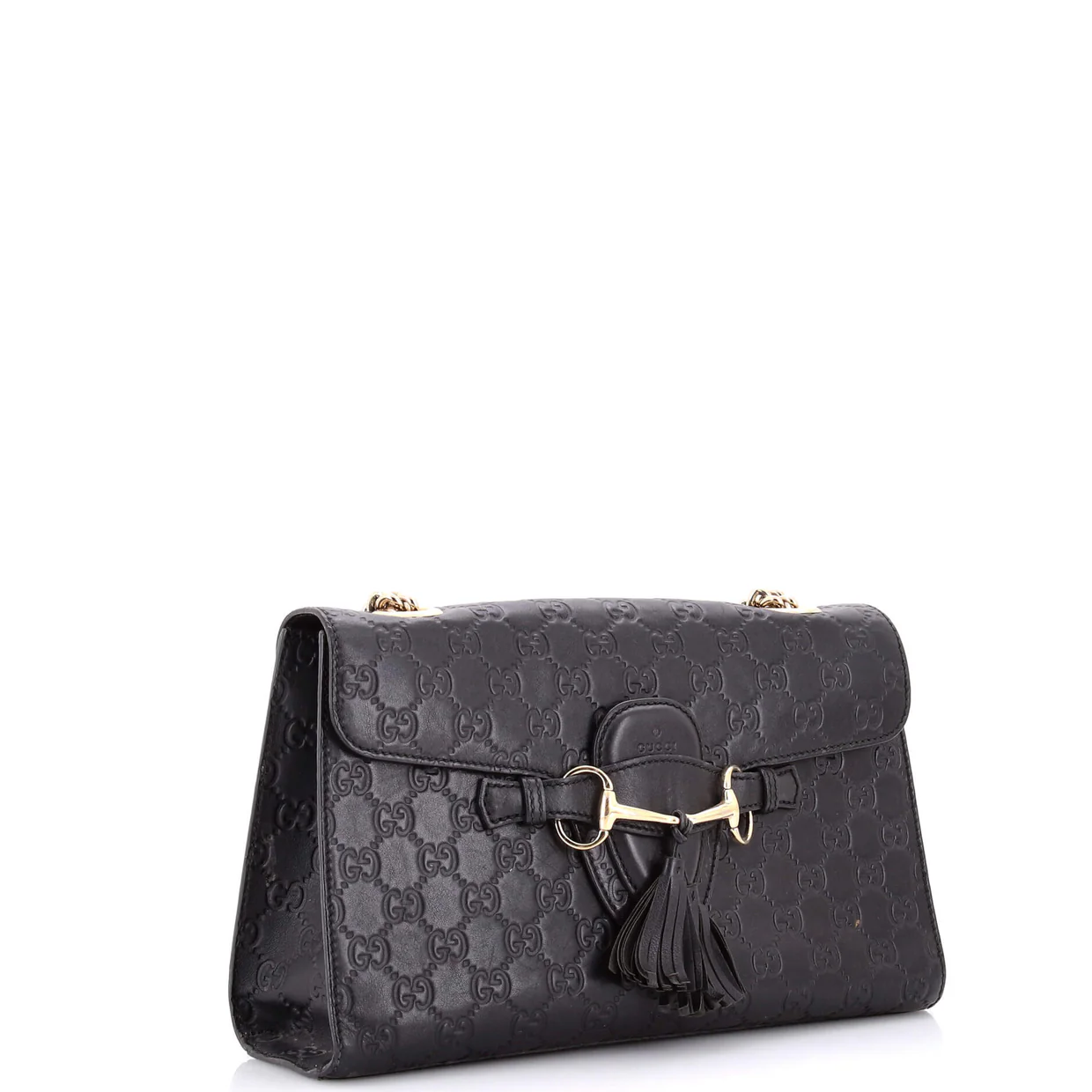 Emily Chain Flap Bag Guccissima Leather Medium - Deep Luxury