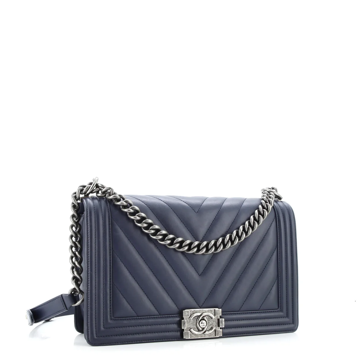 Boy Flap Bag Chevron Lambskin New Medium - Deep Luxury