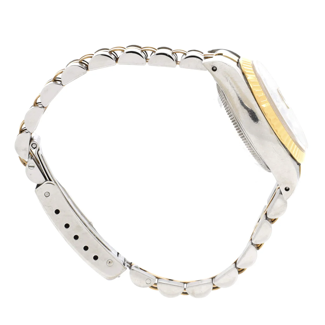 Oyster Perpetual Datejust Automatic Watch Stainless Steel and Yellow Gold with Diamond Markers 26 - Deep Luxury