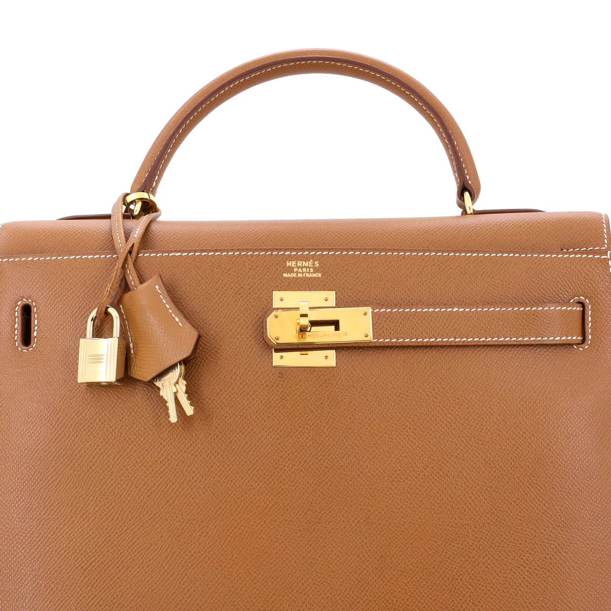 Kelly Handbag Gold Courchevel with Gold Hardware 32 - Deep Luxury