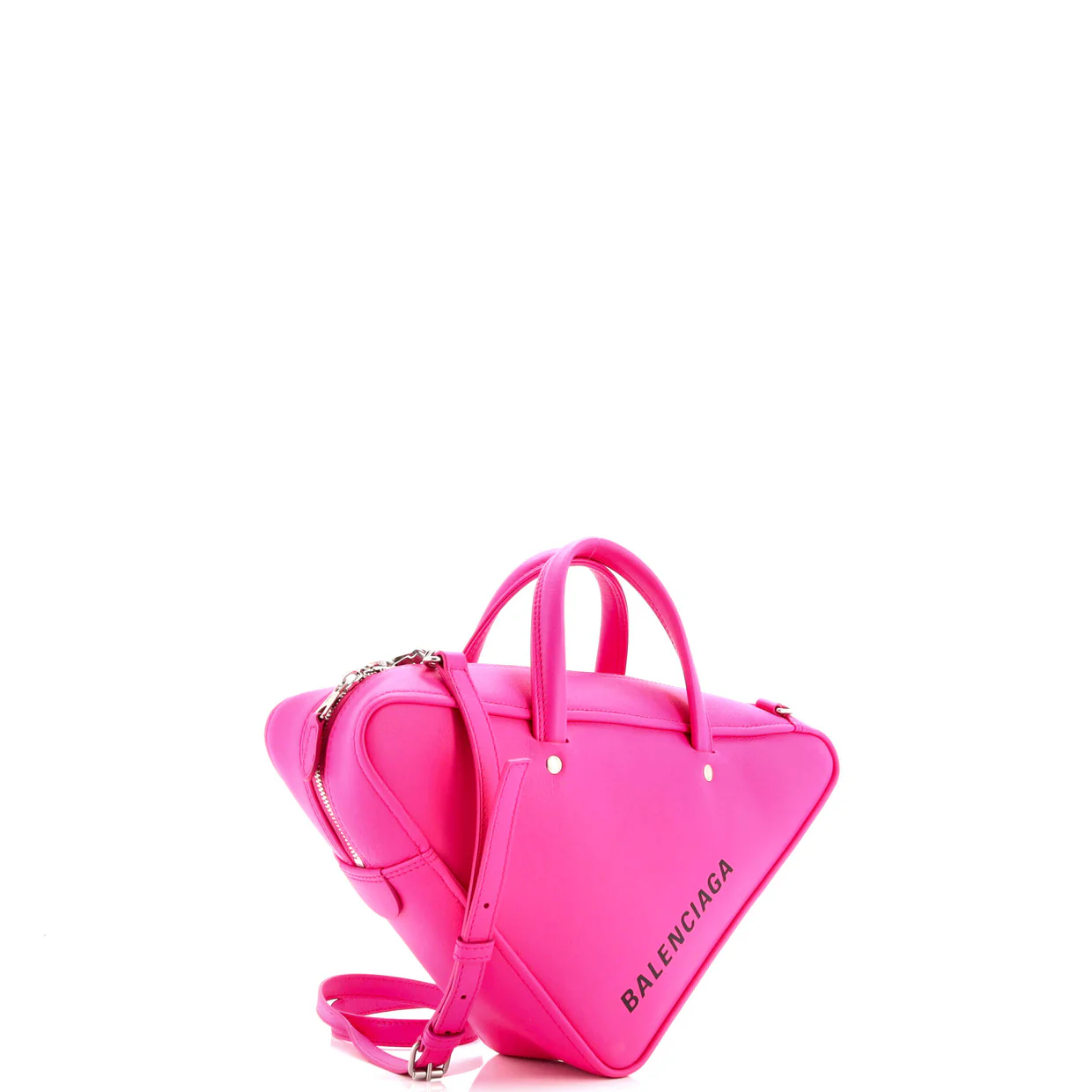 Triangle Duffle Bag Leather Small - Deep Luxury