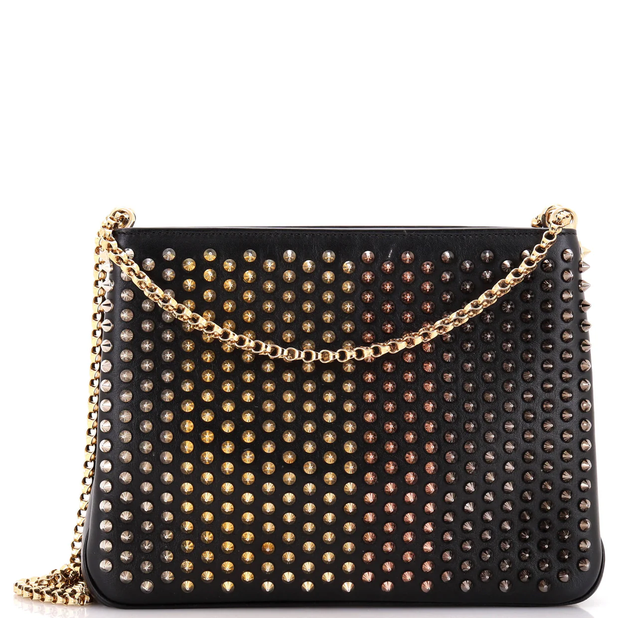Triloubi Chain Bag Spiked Leather Small - Deep Luxury