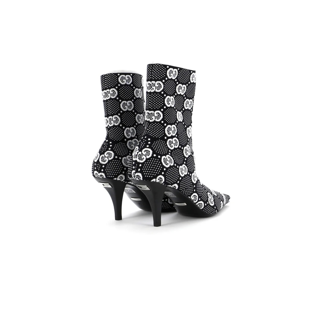 Women's Pointy Toe Sock Boots GG Technical Fabric - Deep Luxury