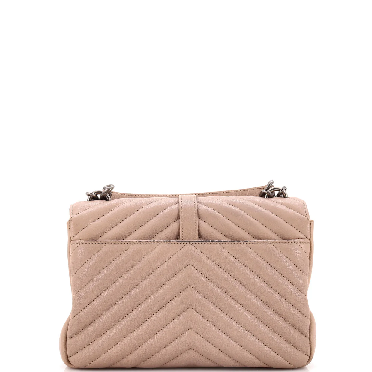 Classic Monogram College Bag Matelasse Chevron Leather Medium - Deep Luxury