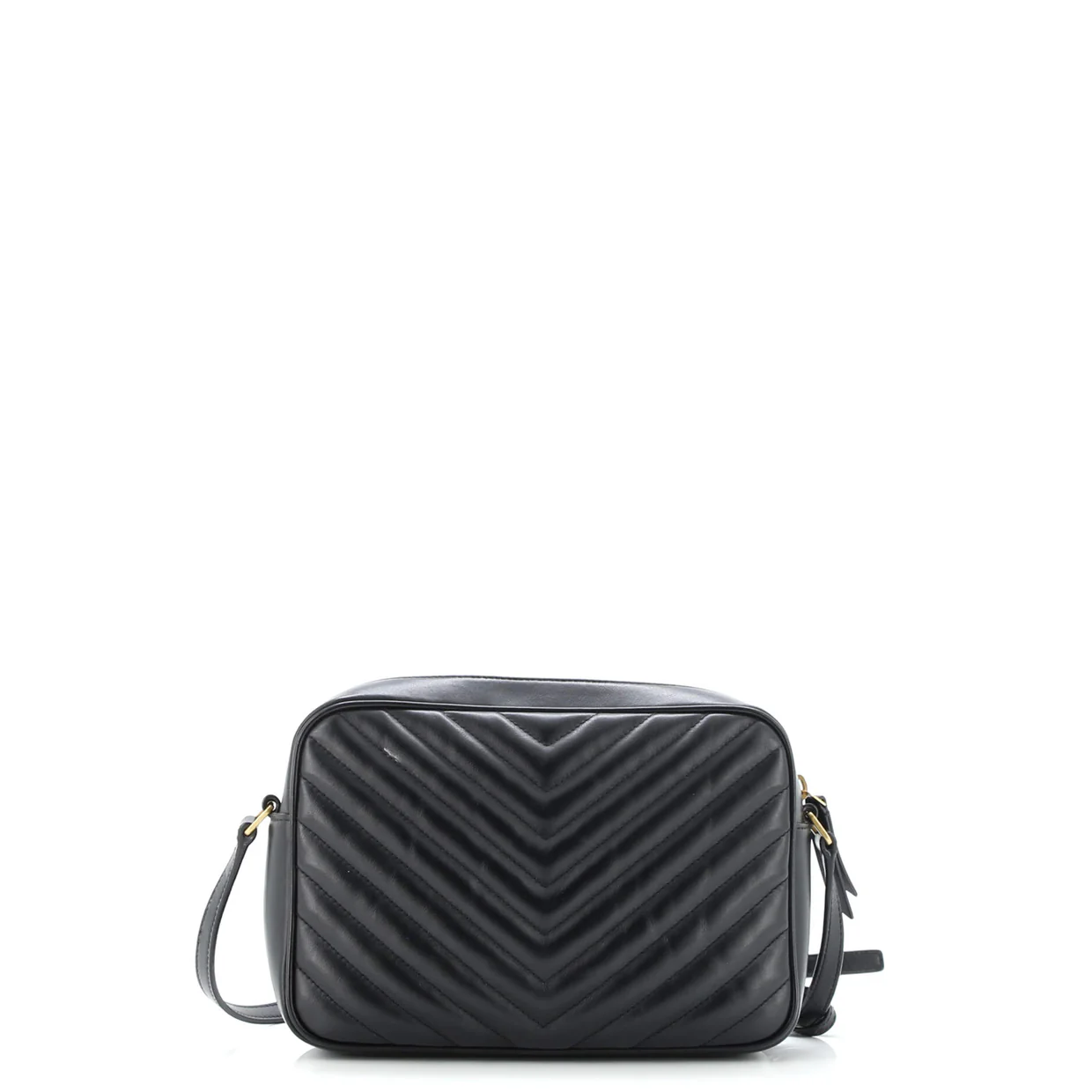 Lou Camera Bag Matelasse Chevron Leather Small - Deep Luxury