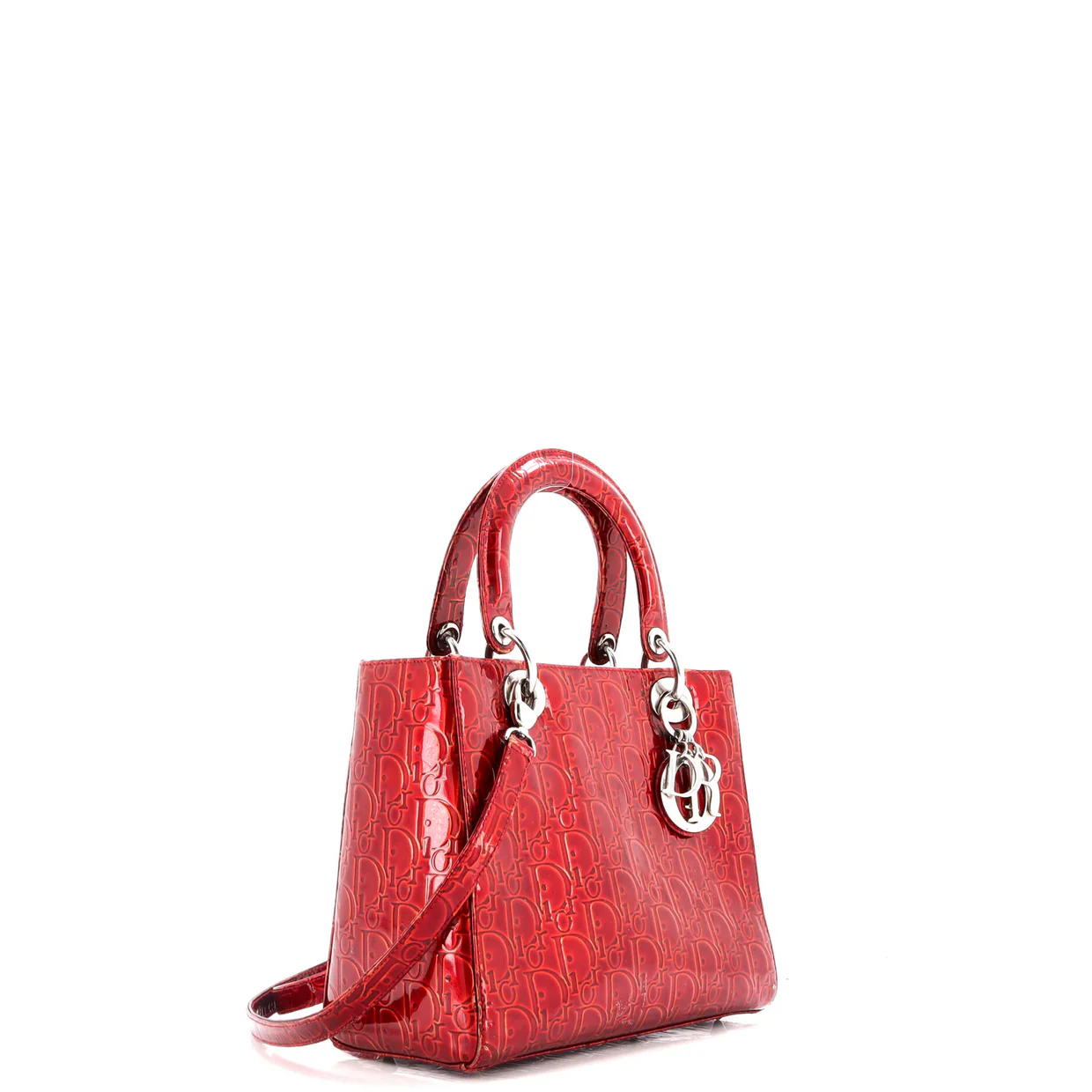 Vintage Lady Dior Bag Ultimate Embossed Patent Medium - Deep Luxury