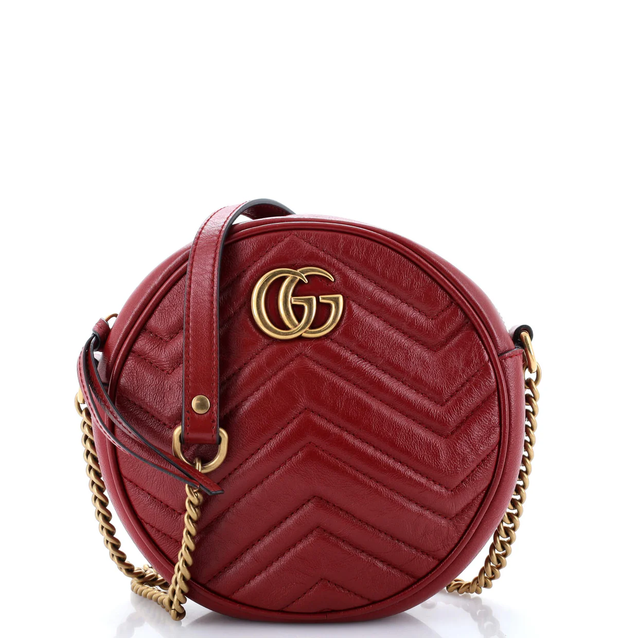 GG Marmont Round Shoulder Bag Matelasse Leather Mini - Deep Luxury