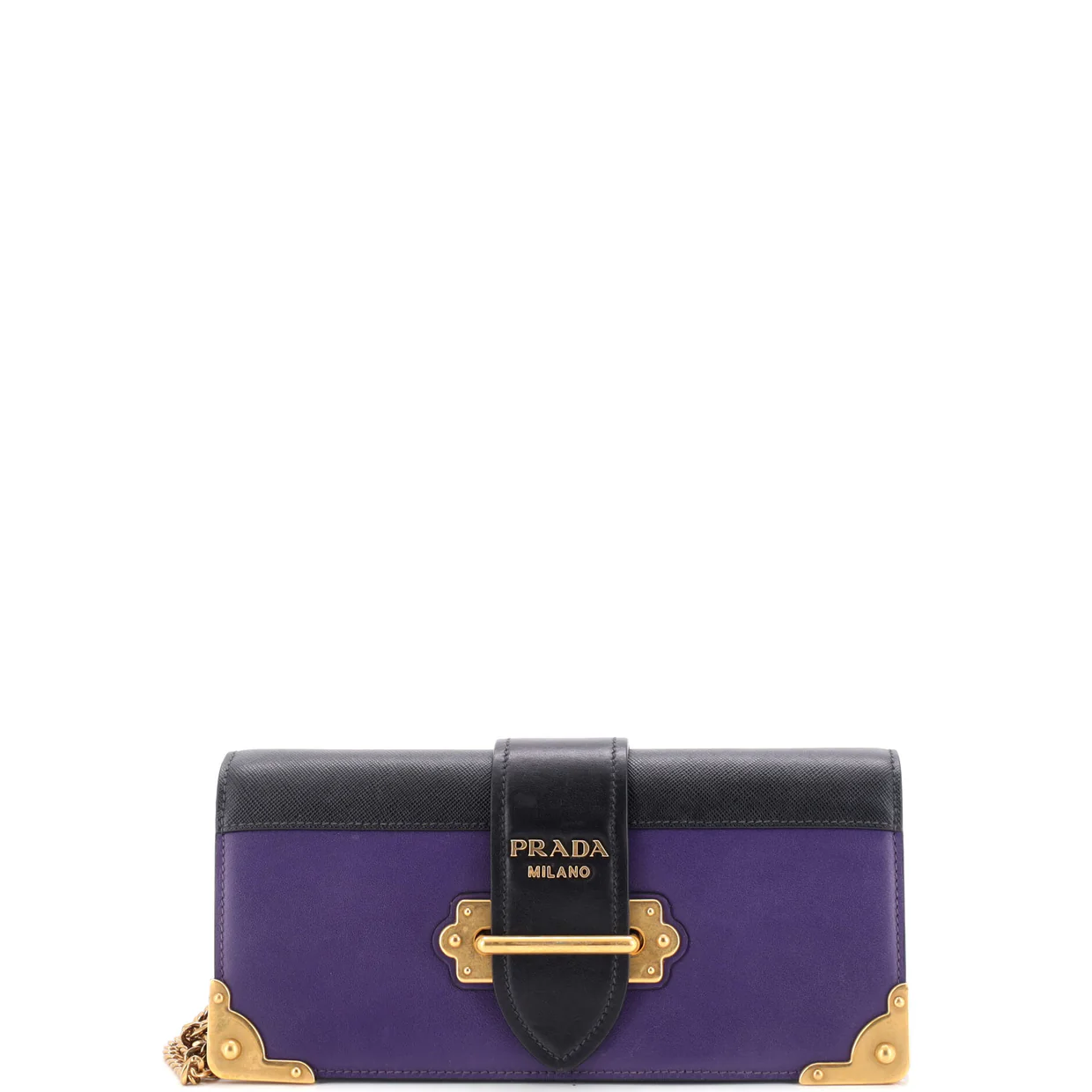 Cahier Chain Clutch City Calf and Saffiano - Deep Luxury