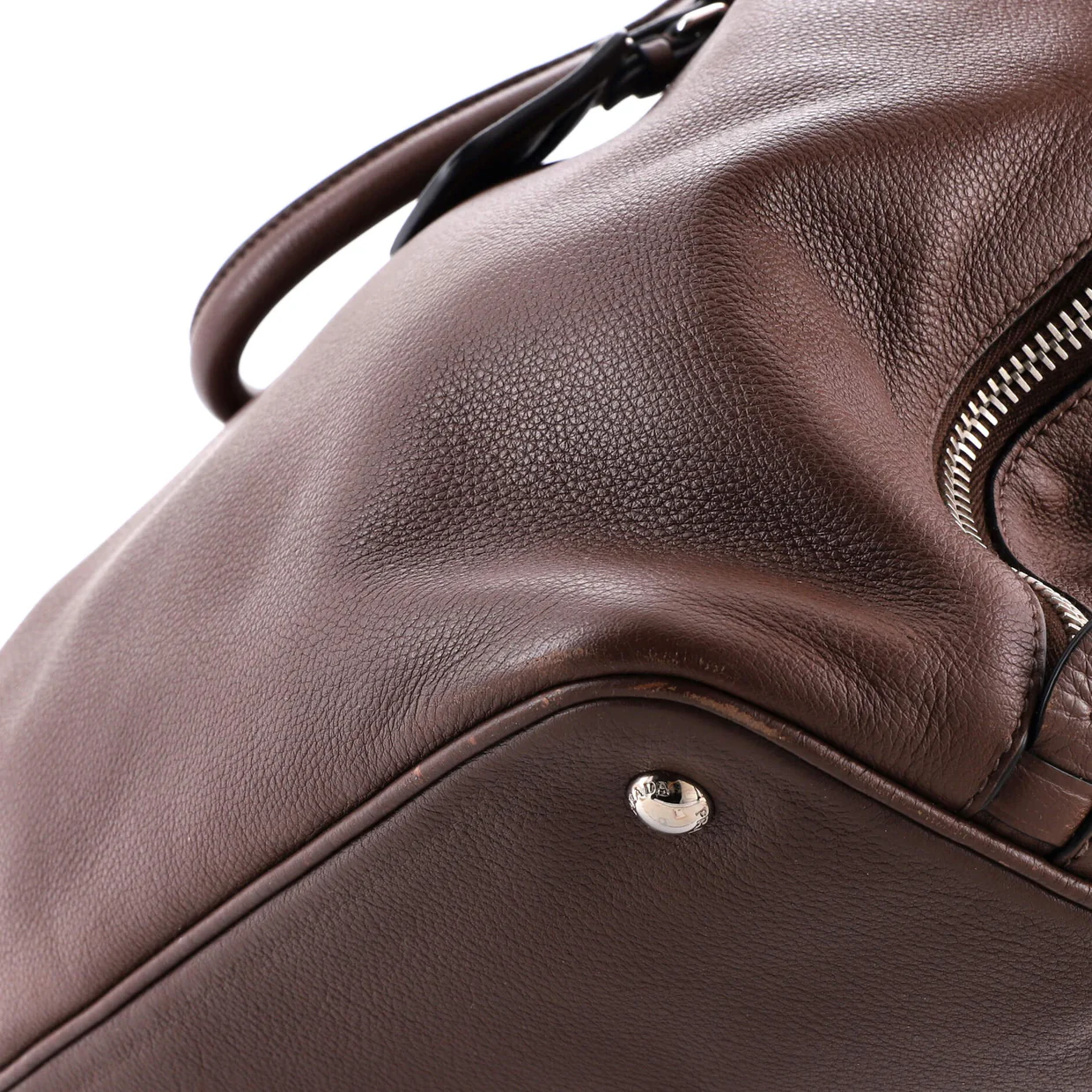 Side Zip Convertible Tote Vitello Daino Large - Deep Luxury
