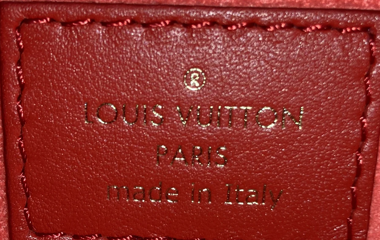 Top Handle Frame Clutch Nanogram Embossed Leather - Deep Luxury