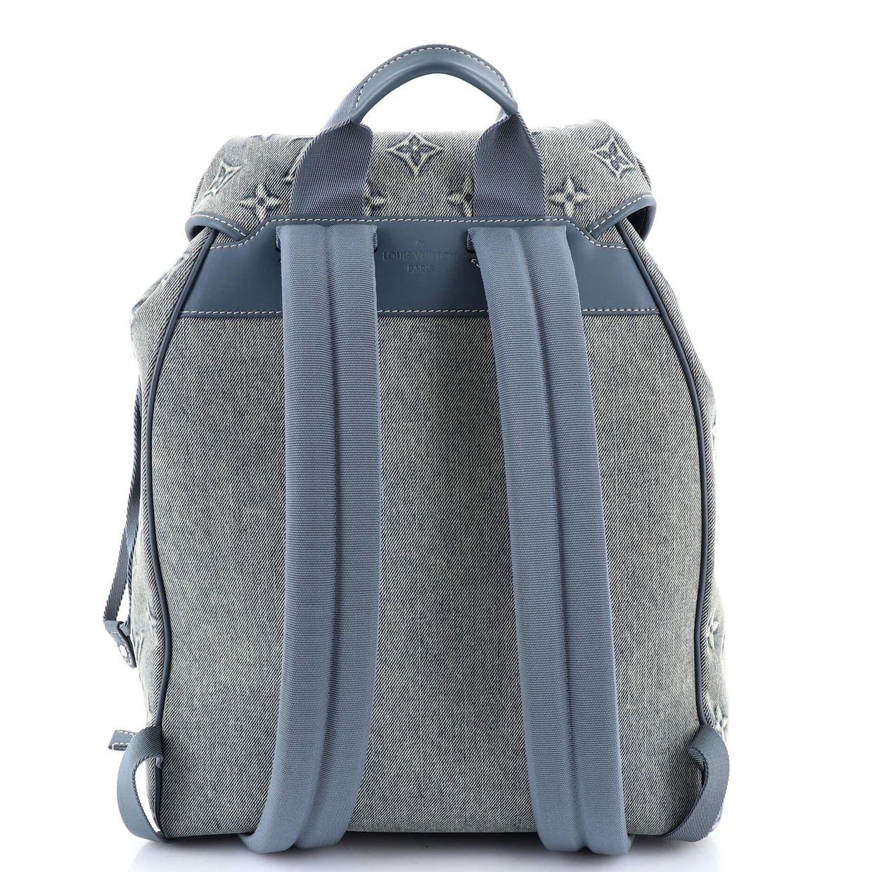 Montsouris Backpack Monogram Washed Denim GM - Deep Luxury
