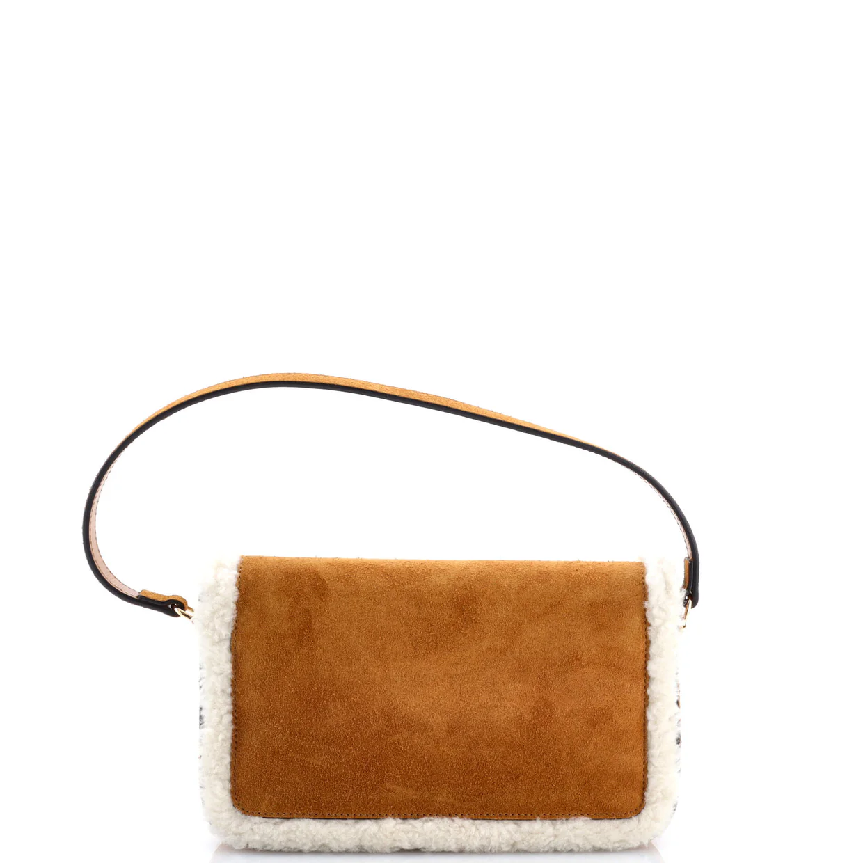 Horsebit 1955 Shoulder Bag Suede with Shearling Mini - Deep Luxury