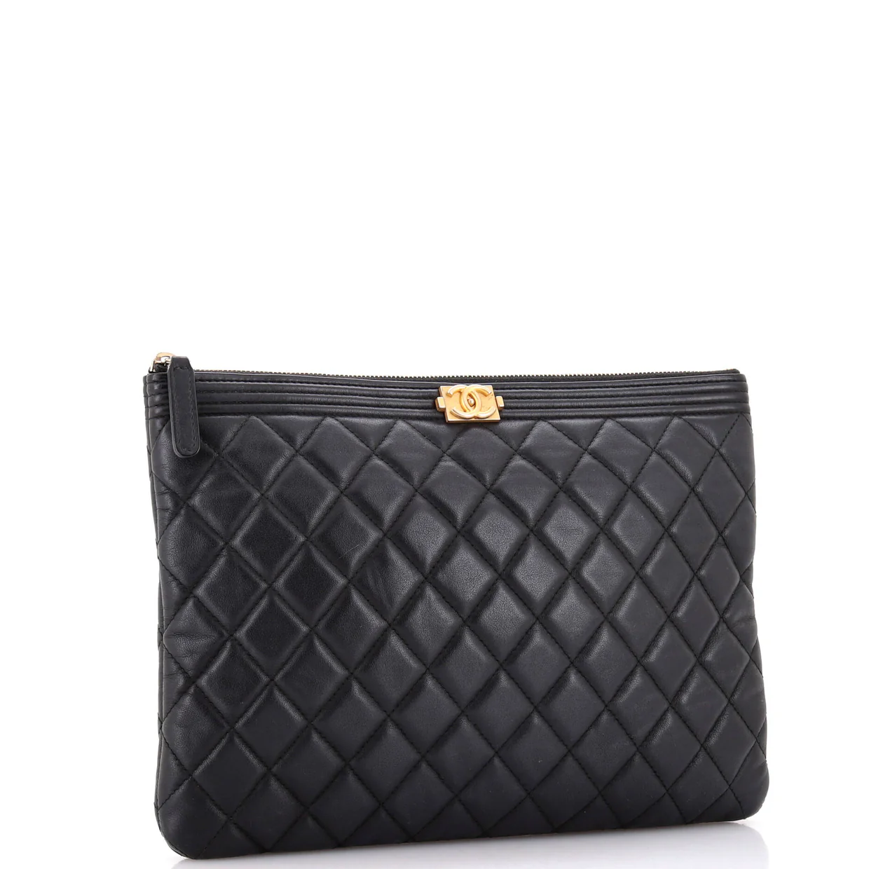 Boy O Case Clutch Quilted Lambskin Medium - Deep Luxury