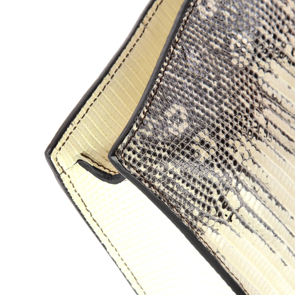 Clasp Crossbody Bag Lizard Mini - Deep Luxury