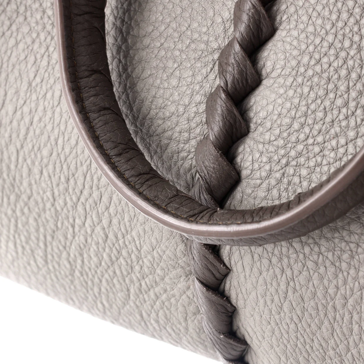 Convertible Tote Cervo with Intrecciato Detail Medium - Deep Luxury