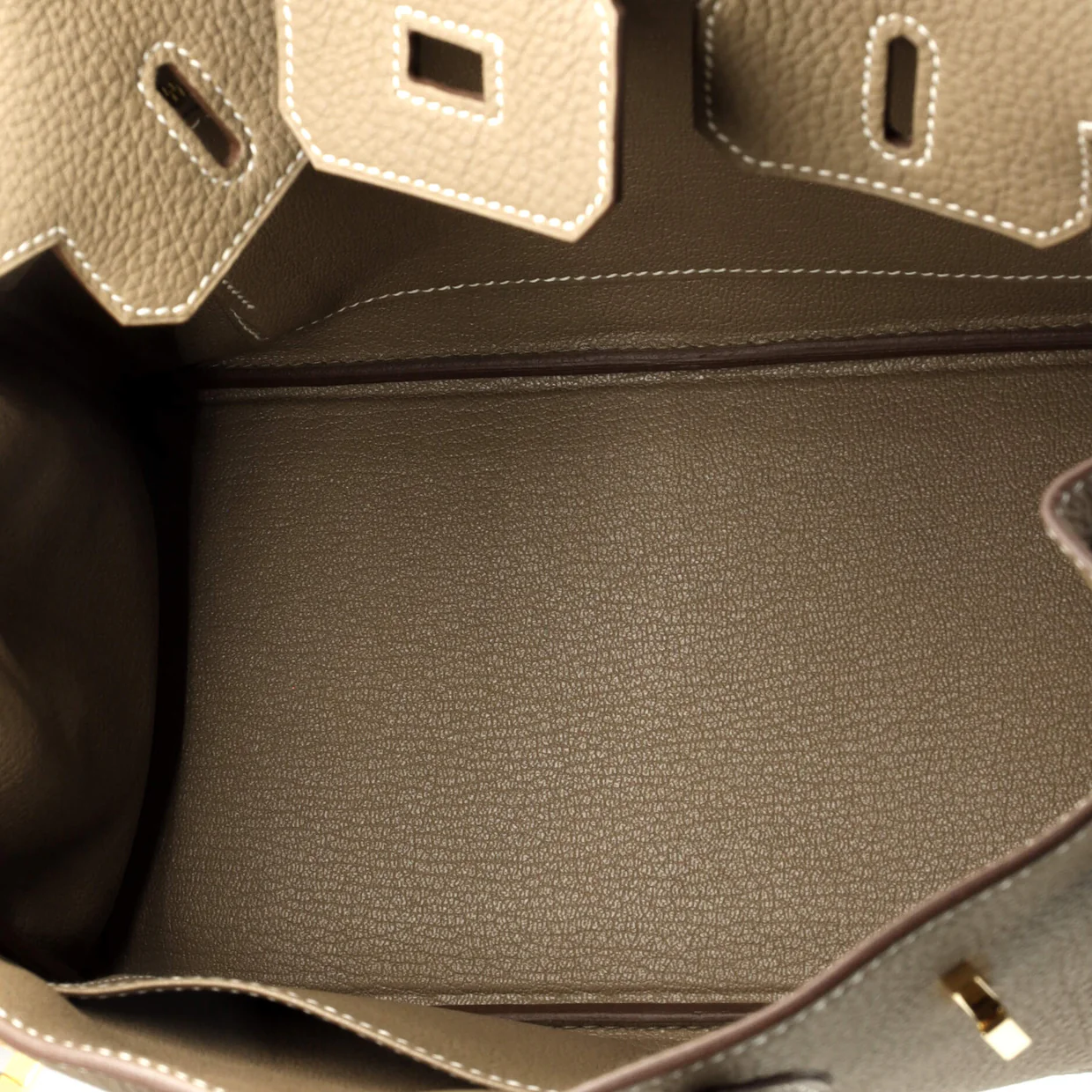 Birkin Handbag Grey Togo with Gold Hardware 25 - Deep Luxury