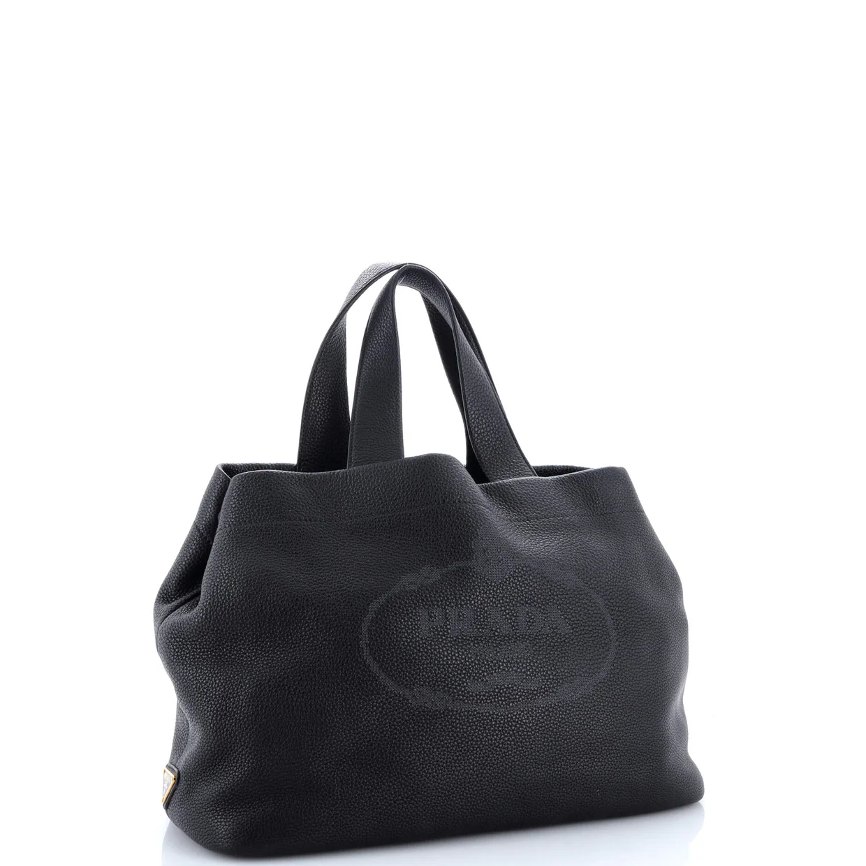 Logo Tote Perforated Leather Medium - Deep Luxury