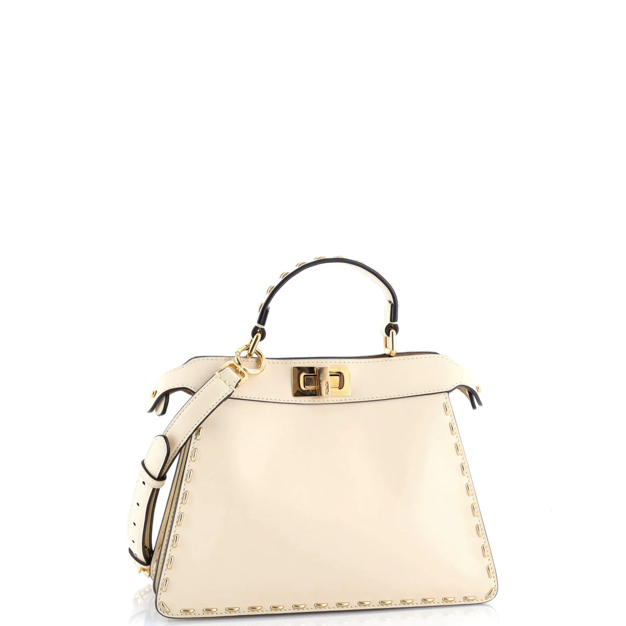 Peekaboo ISeeU Bag Studded Leather Small - Deep Luxury