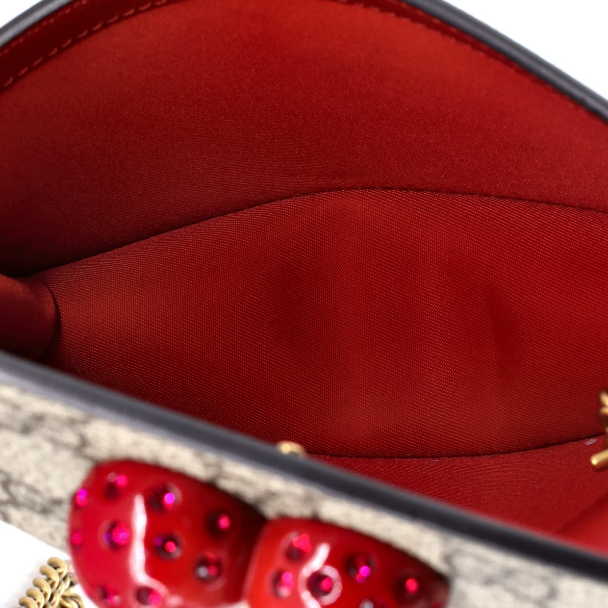 Cherries Wallet on Chain GG Coated Canvas Mini - Deep Luxury