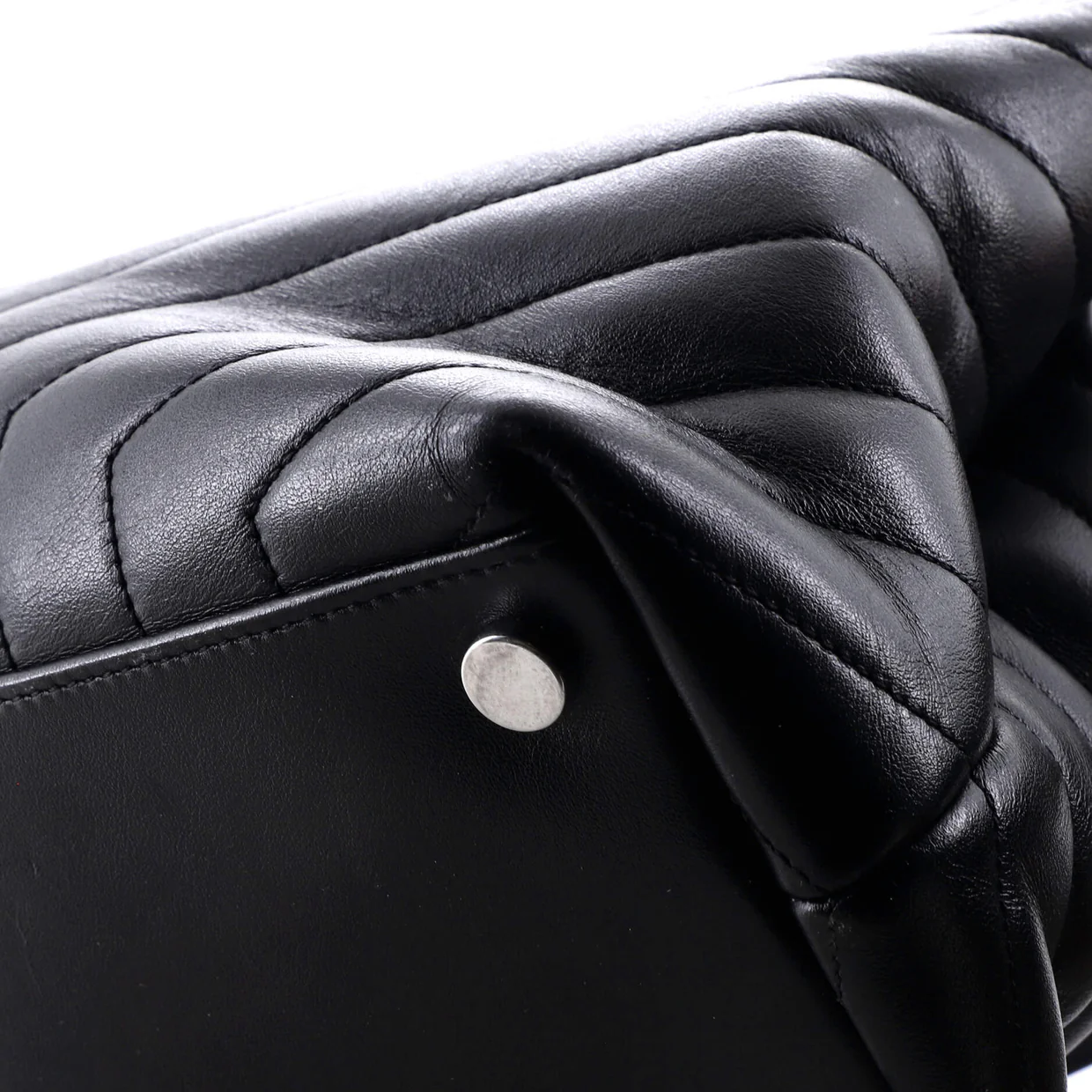 Loulou Shoulder Bag Matelasse Chevron Leather Large - Deep Luxury