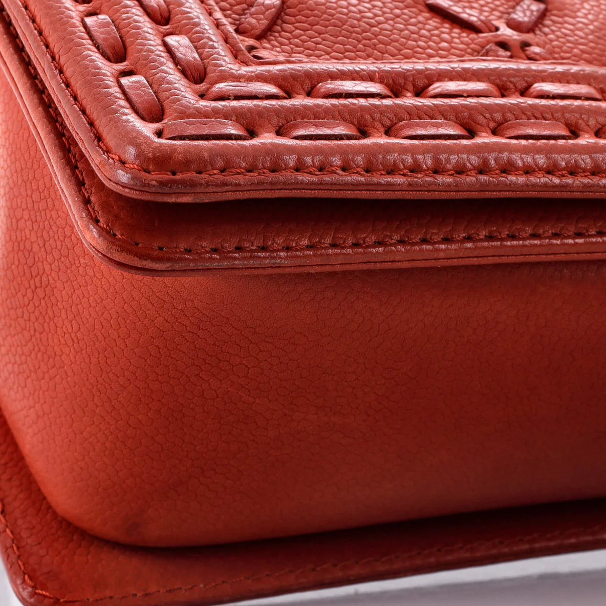 Paris-Dallas Boy Flap Bag Whipstitch Caviar Old Medium - Deep Luxury