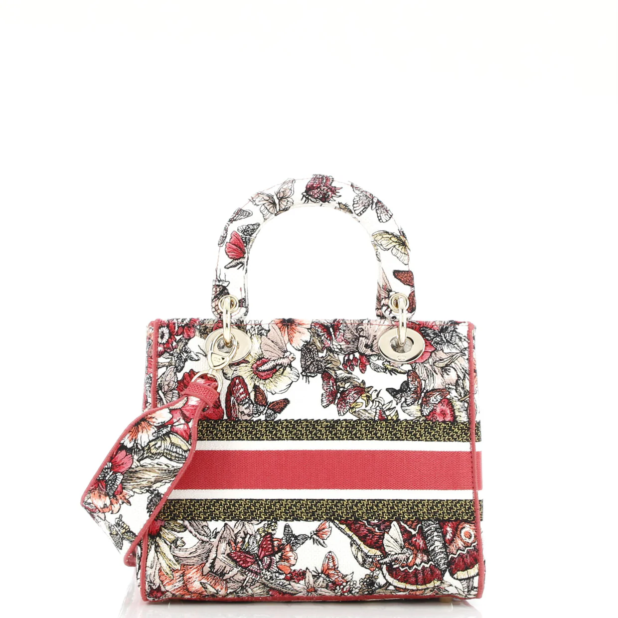 Lady D-Lite Bag Embroidered Canvas Medium - Deep Luxury