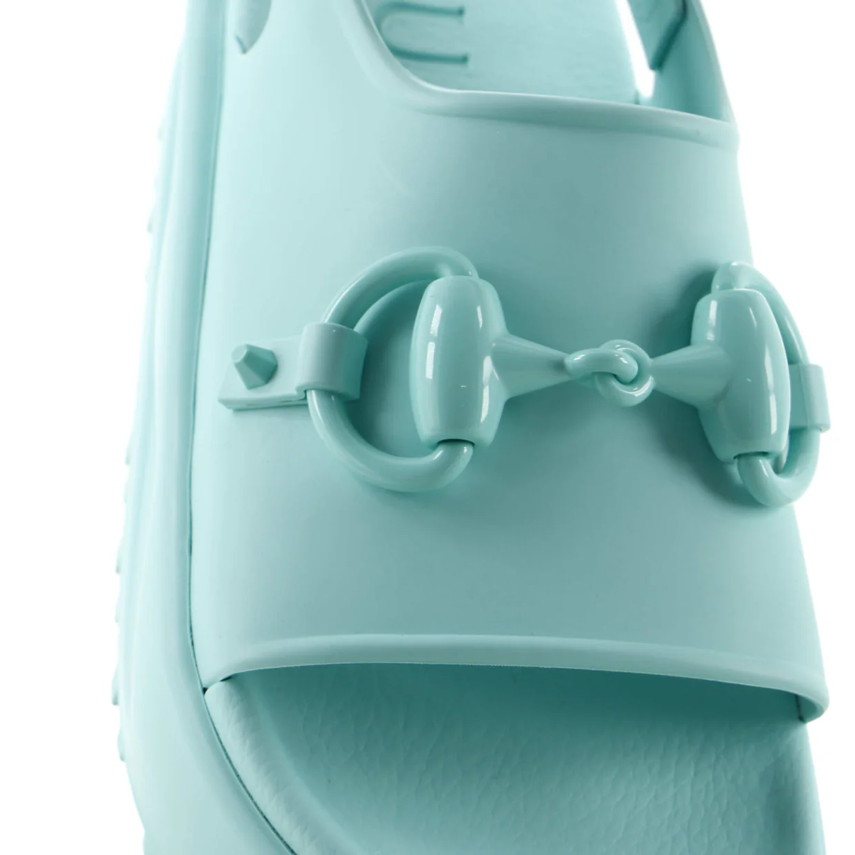 Women's Horsebit Touch Velcro Sandals Rubber - Deep Luxury