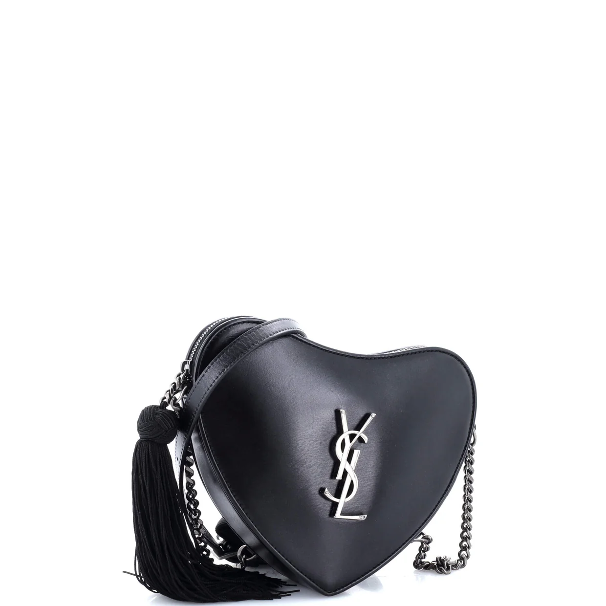 Love Heart Tassel Chain Bag Leather Small - Deep Luxury