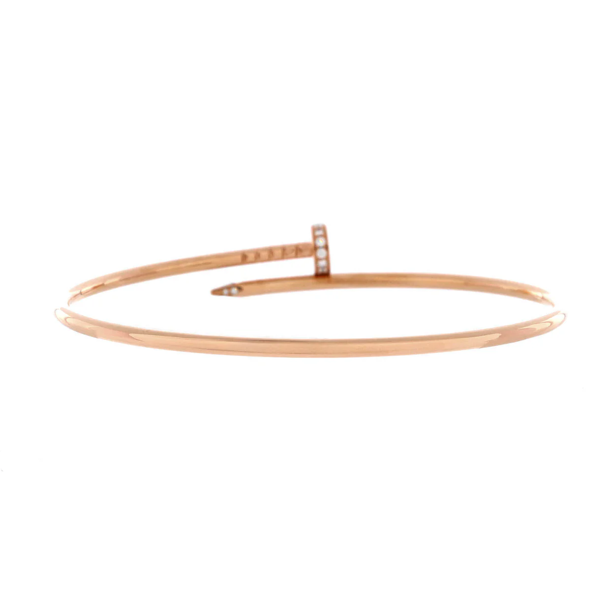 Juste un Clou Bracelet 18K Rose Gold with Diamonds Small - Deep Luxury