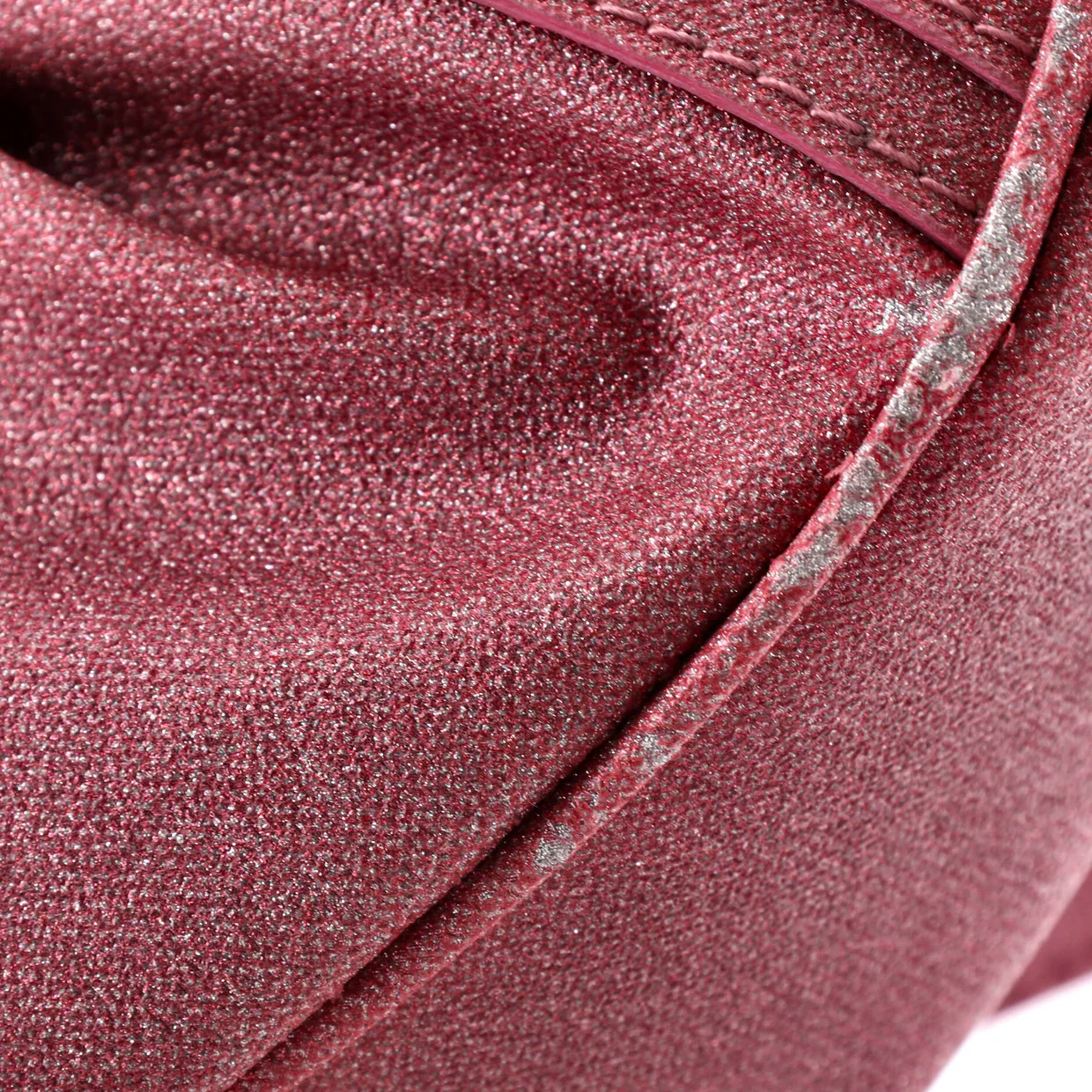 Le Cagole Giant Studs Shoulder Bag Glitter Leather XS - Deep Luxury