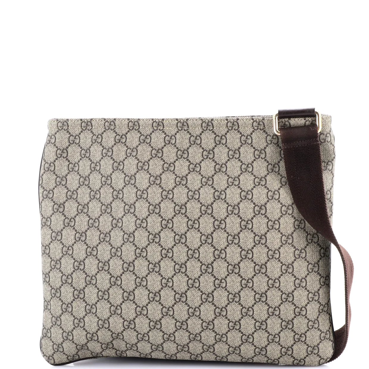 Zip Top Messenger Bag GG Coated Canvas Large - Deep Luxury