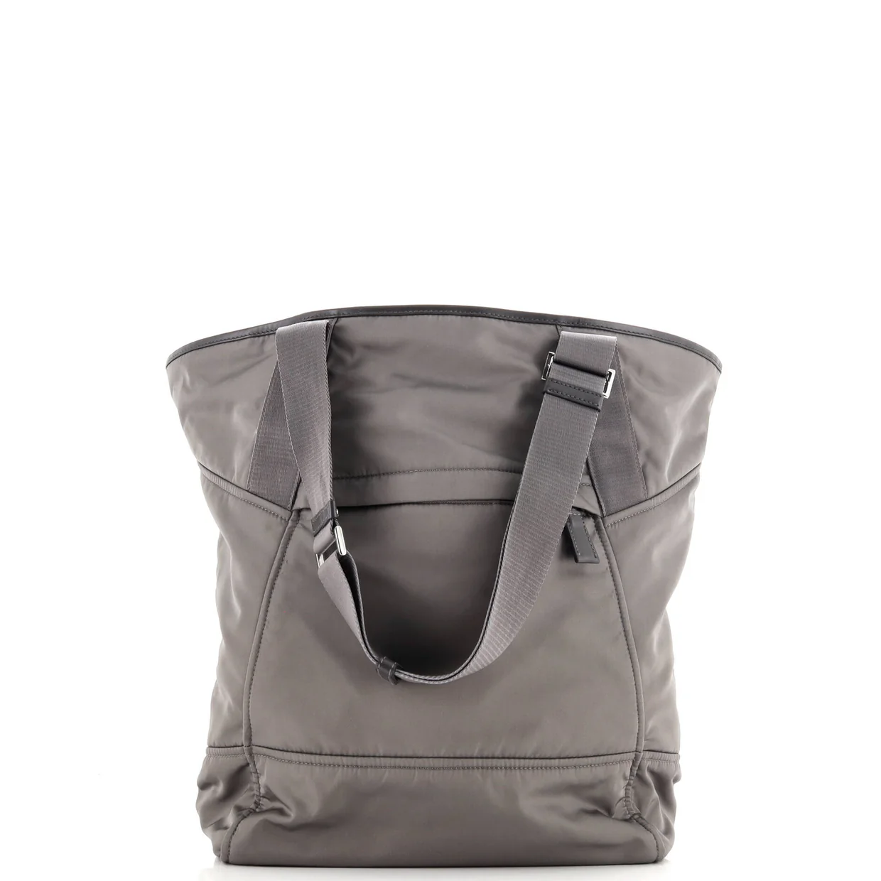 Triangle Logo Multi-Pocket Open Tote Re-Nylon - Deep Luxury