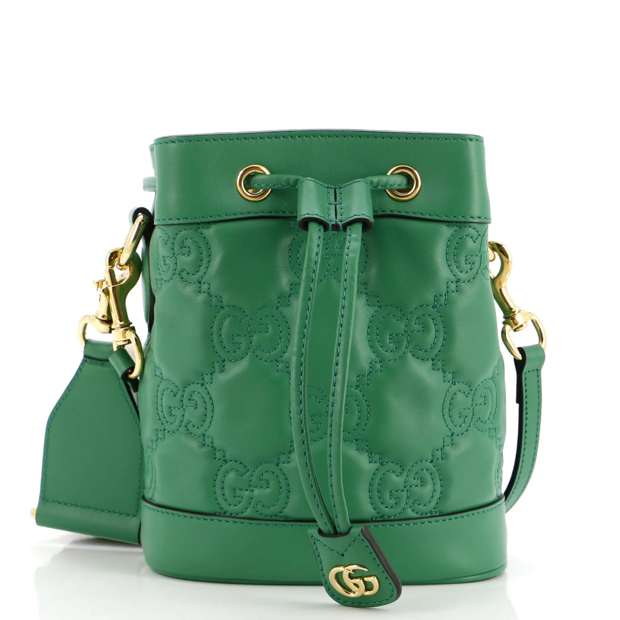 GG Convertible Bucket Bag GG Matelasse Leather Small - Deep Luxury